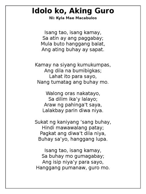 tula tagalog 4 stanza 4 lines